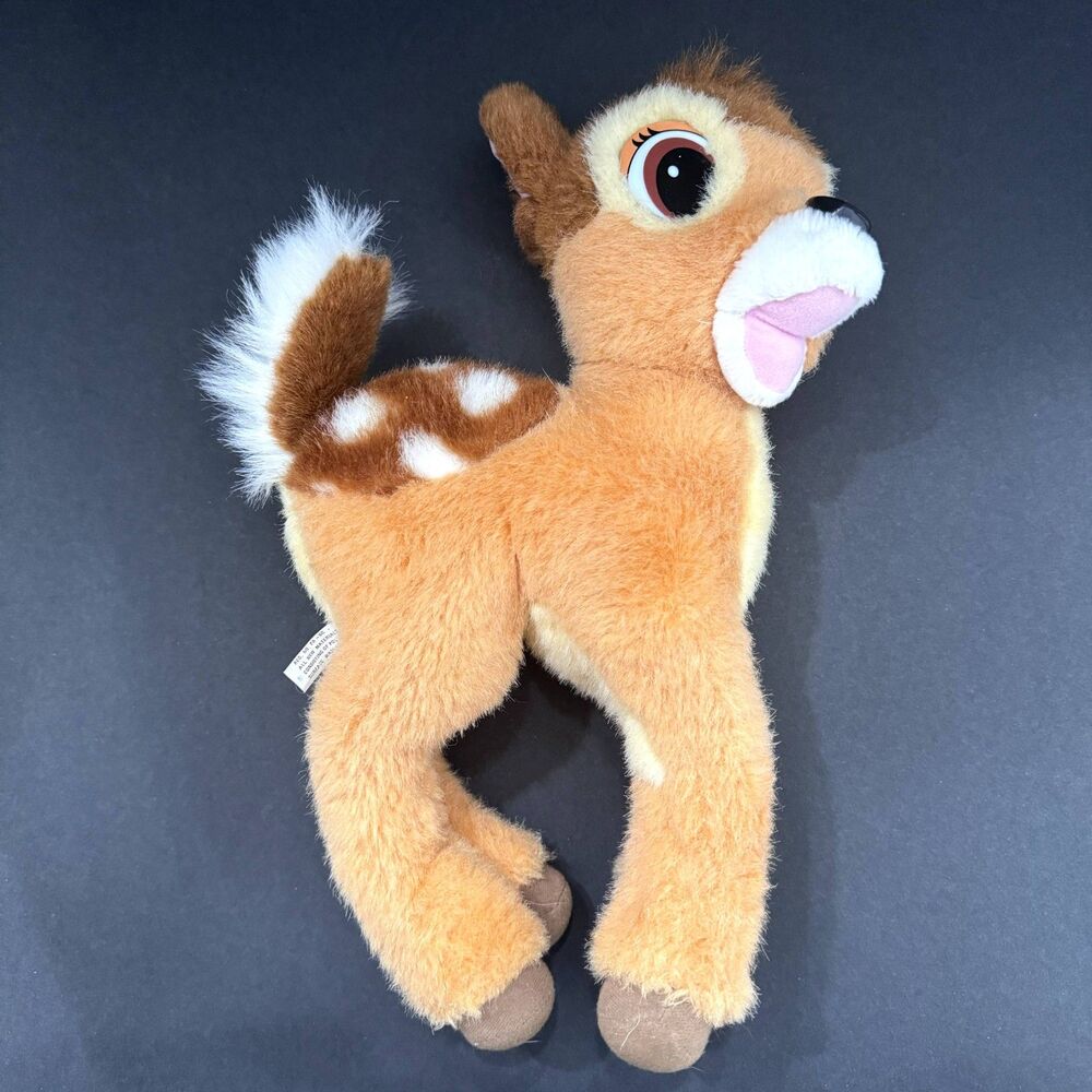 Bambi Plush Stuffed Animal The Walt Disney Company Mattel 1992 13" Tall Vintage